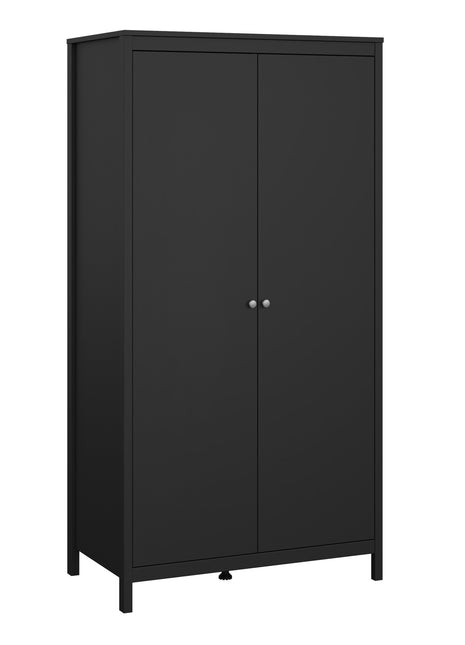Madrid Wardrobe with 2 Doors in Matt Black