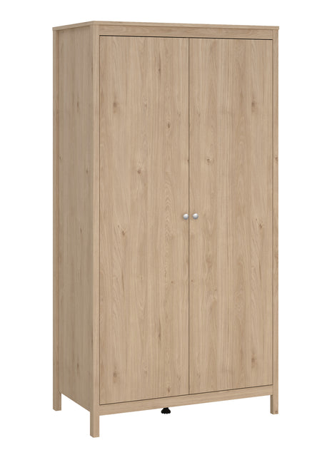 Madrid Wardrobe with 2 Doors in Jackson Hickory Oak