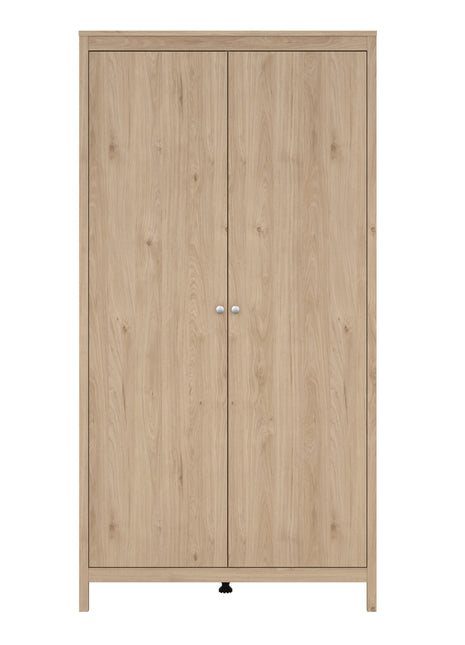 Madrid Wardrobe with 2 Doors in Jackson Hickory Oak