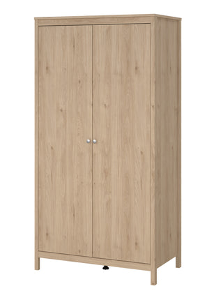 Madrid Wardrobe with 2 Doors in Jackson Hickory Oak