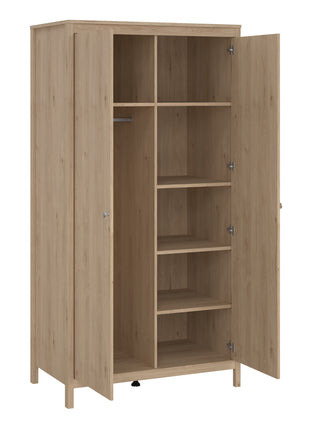 Madrid Wardrobe with 2 Doors in Jackson Hickory Oak