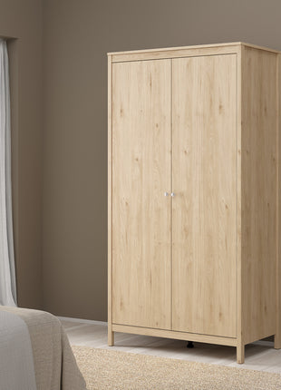 Madrid Wardrobe with 2 Doors in Jackson Hickory Oak