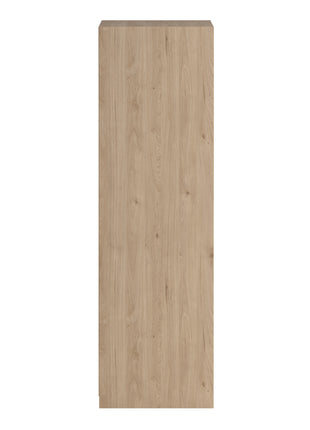 Line Wardrobe with 2 Sliding Doors 1 Small Door and 2 Drawers in Jackson Hickory Oak