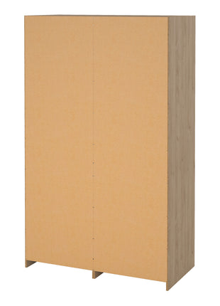 Line Wardrobe with 2 Sliding Doors 1 Small Door and 2 Drawers in Jackson Hickory Oak