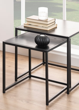 Seaford Nest of Tables in Ash Black