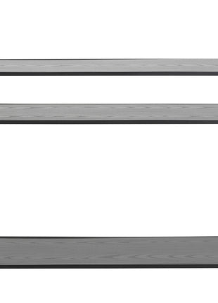 Seaford Console Table with 2 Shelves in Black