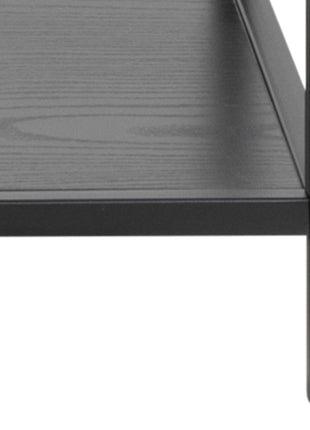 Seaford Console Table with 2 Shelves in Black