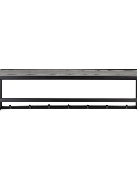 Seaford Coat Rack in Black And Oak