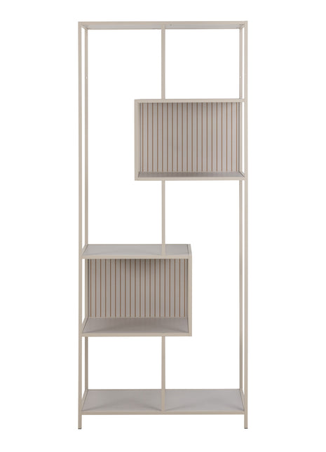 Seaford Tall Grey Metal Bookcase with 5 Shelves