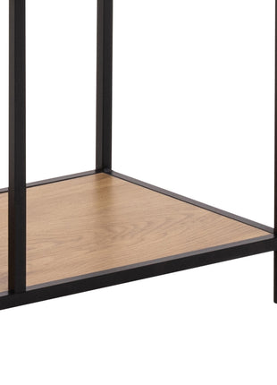 Seaford Tall Wild Oak Metal 2 Drawer Bookcase With 4 Shelves