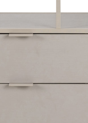 Seaford Tall Grey Metal 2 Drawer Bookcase with 4 Shelves