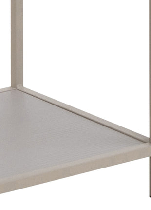 Seaford Tall Grey Metal 2 Drawer Bookcase with 4 Shelves
