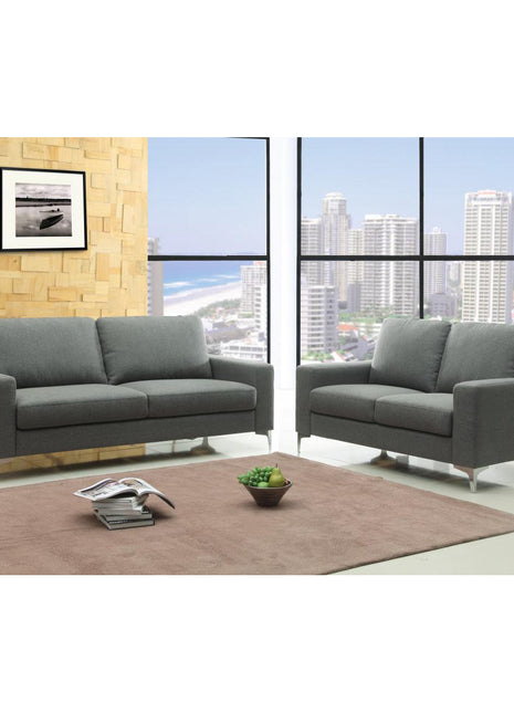 Sally Fabric 2 Seater Sofa Grey