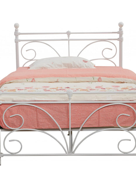 Separo Single Bed White - Including Budget Mattress